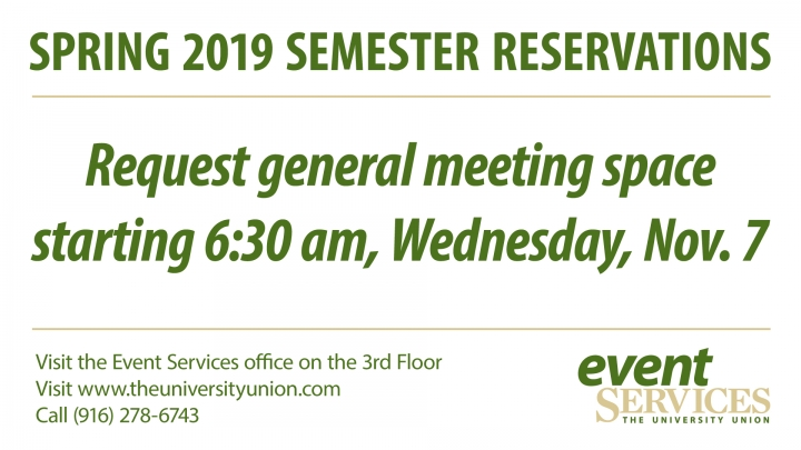 Updated: Reservation Requests for Dates Beyond Fall 2018